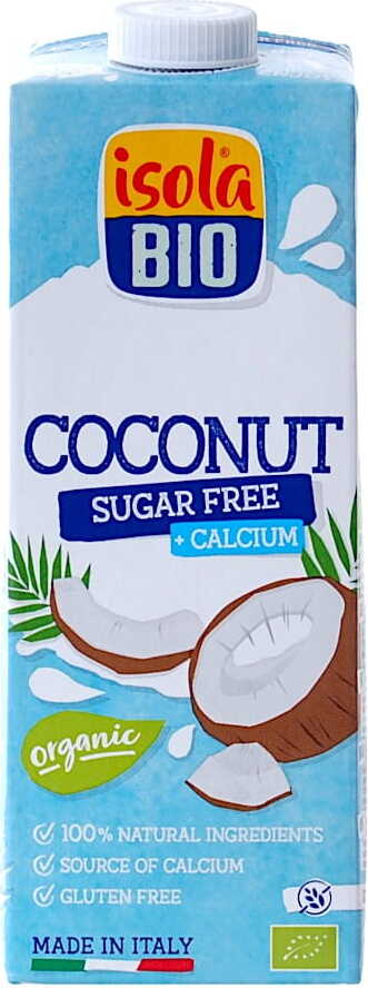 Boisson coco sans sucre au calcium sans gluten BIO 1000 ml ISOLA bio