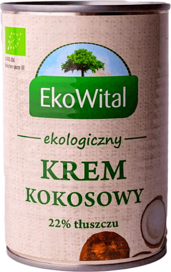 Crème de coco 22% de matière grasse BIO 400 ml EKOWITAL