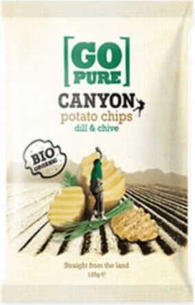 Chips à l'aneth et ciboulette sans gluten BIO 125 g GO PURE