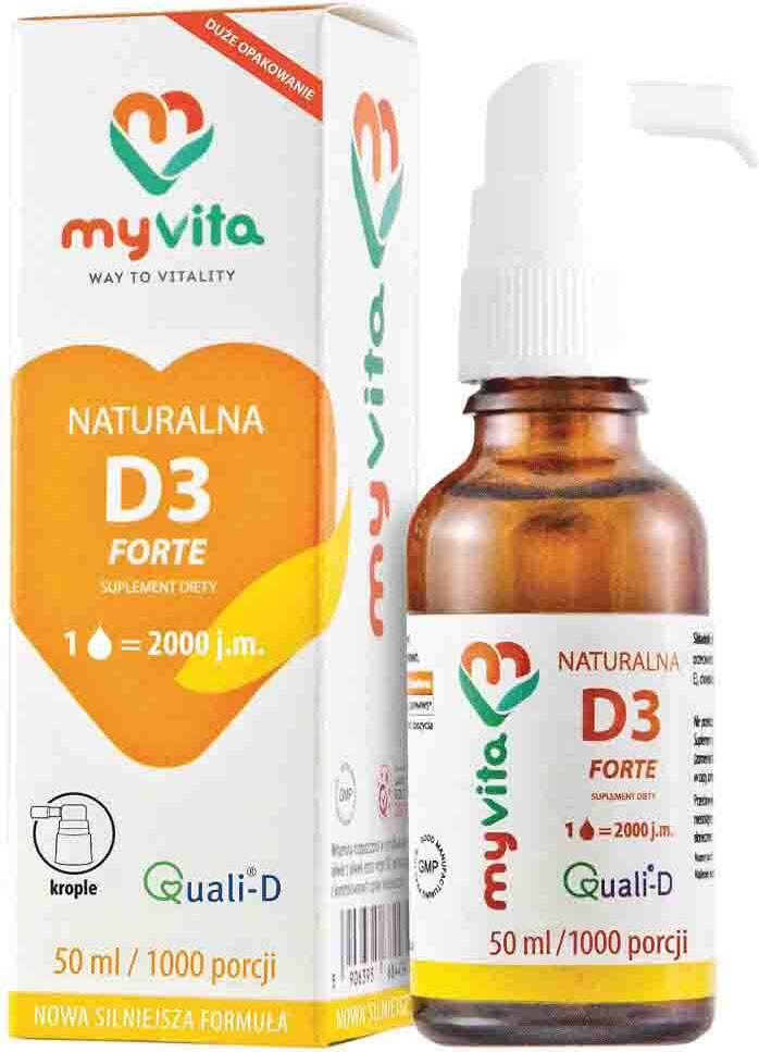 Vitamine D3 D - 3 FORTE liquide 2000 ui 50 ml MYVITA gouttes
