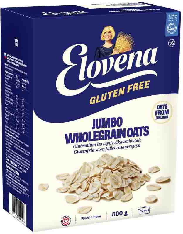 Flocons d'avoine complets jumbo sans gluten 500g ELOVENA PROVENA