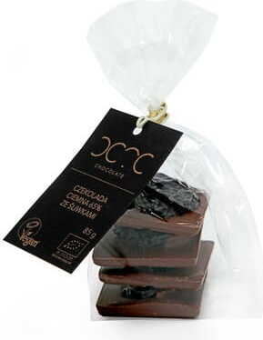 Chocolat noir 65% aux prunes BIO 85 g - CACAO