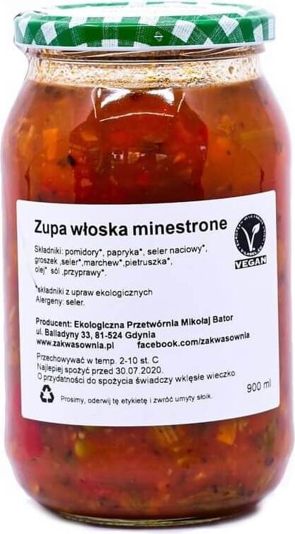 Soupe de légumes minestrone BIO 900 ml - Savon