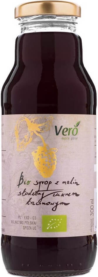 Sirop Framboise édulcoré au sucre de canne BIO 300 ml VERO