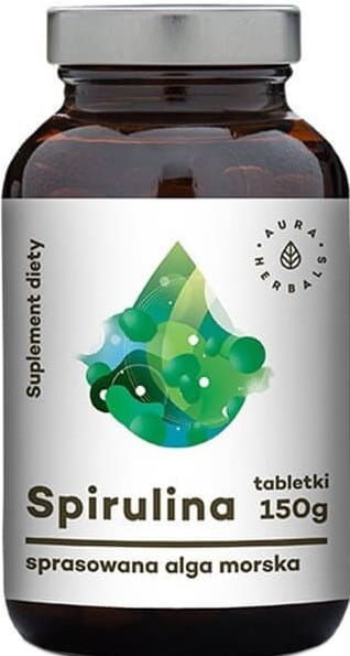 Spiruline algues pressées 600 comprimés 250mg 150g AURA HERBALS