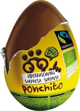 Oeuf surprise chocolat équitable sans gluten BIO 20 g - PONCHITO