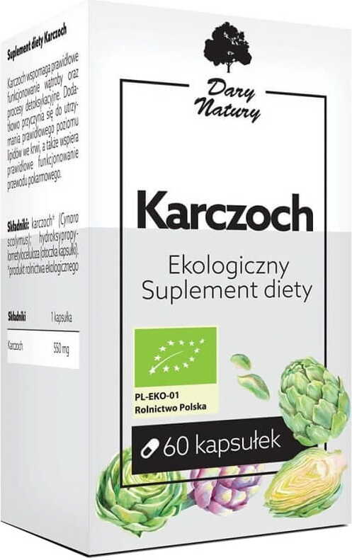 Artichaut BIO 60 gélules (550 mg) - CADEAUX DE LA NATURE