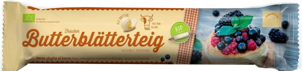 Pâte feuilletée au beurre BIO 275 g - DONAU STRUDEL