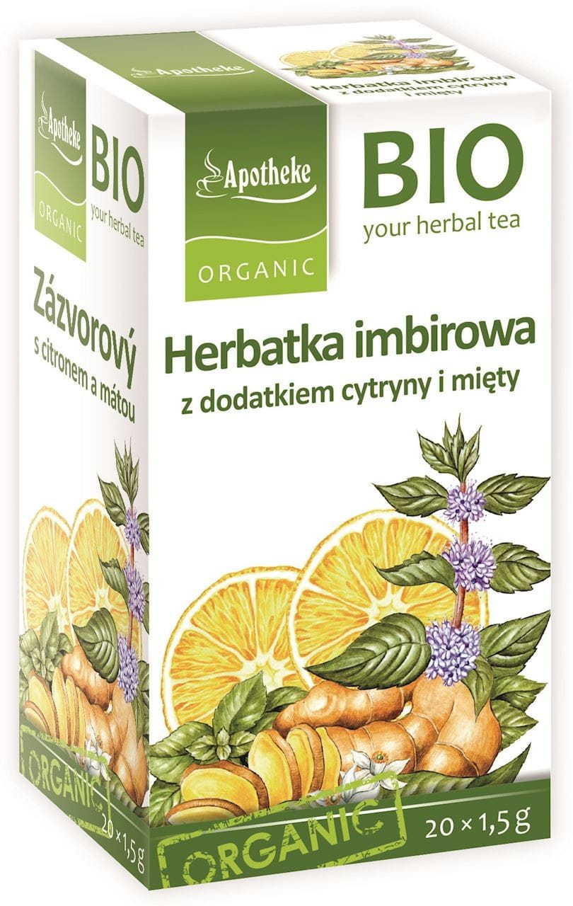 Thé au gingembre (citron et menthe) BIO 20 x 15 g - APOTHEKE