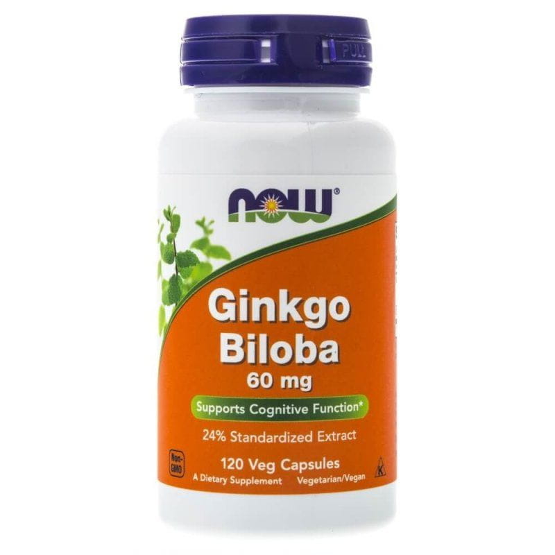 Ginkgo biloba extrait de ginkgo japonais 120 gélules NOW FOODS