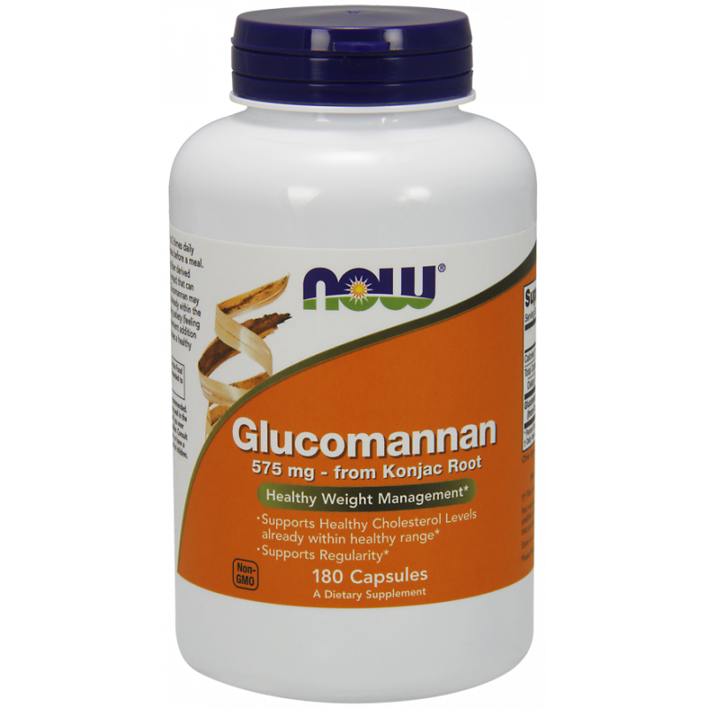 Glucomannane glucomannane 575 MG racine de konjac 180 gélules NOW FOODS