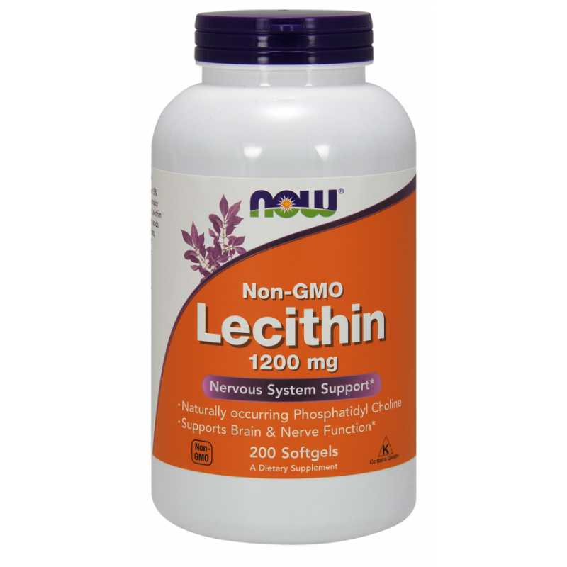 Lécithine 1200 MG sans OGM 200 gélules NOW FOODS