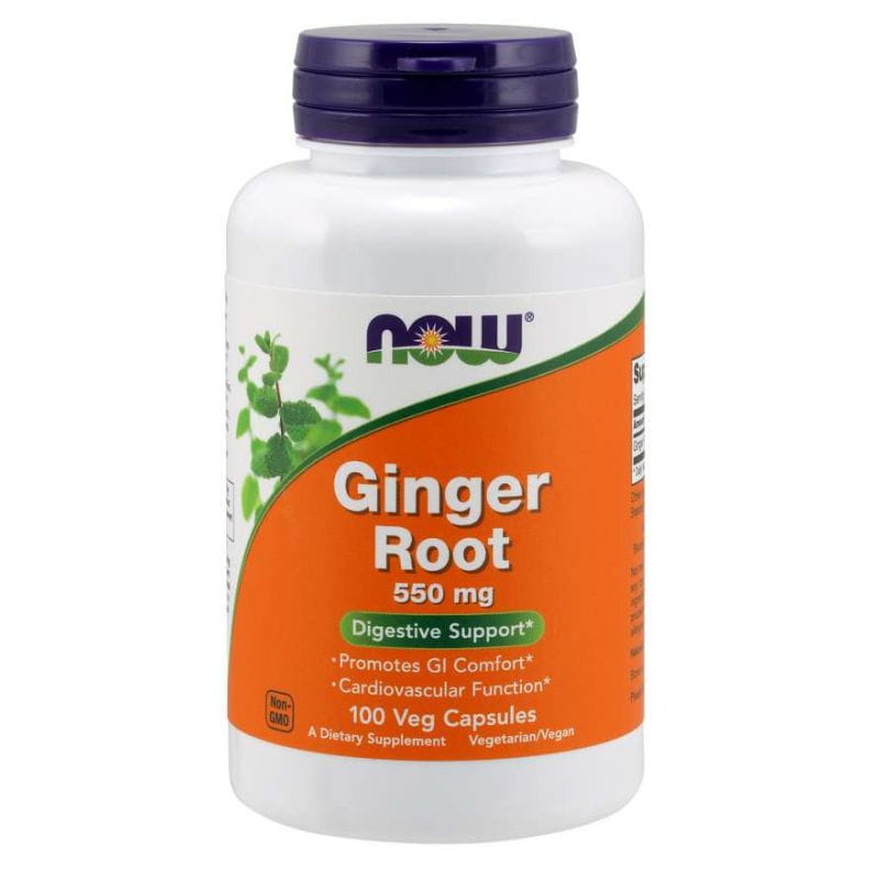 Gingembre racine de gingembre 550 MG 100 gélules NOW FOODS