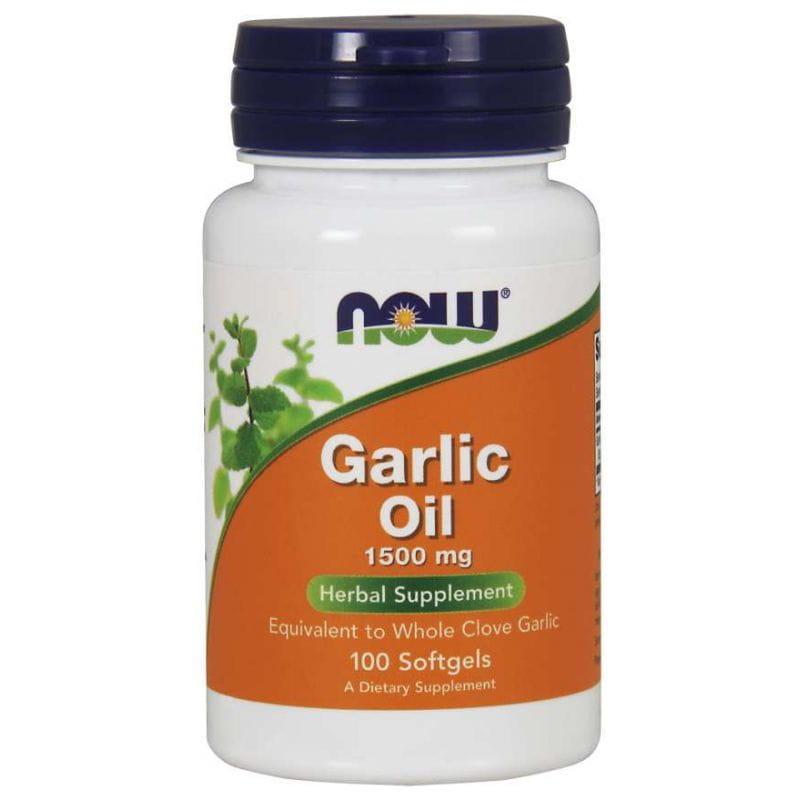 Huile d'ail huile d'ail 3 MG ail 100 gélules NOW FOODS