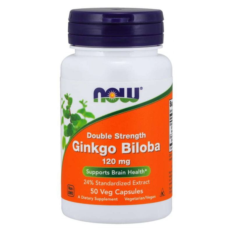 Ginkgo biloba extrait standardisé 50 : 1 ginkgo japonais 50 gélules NOW FOODS
