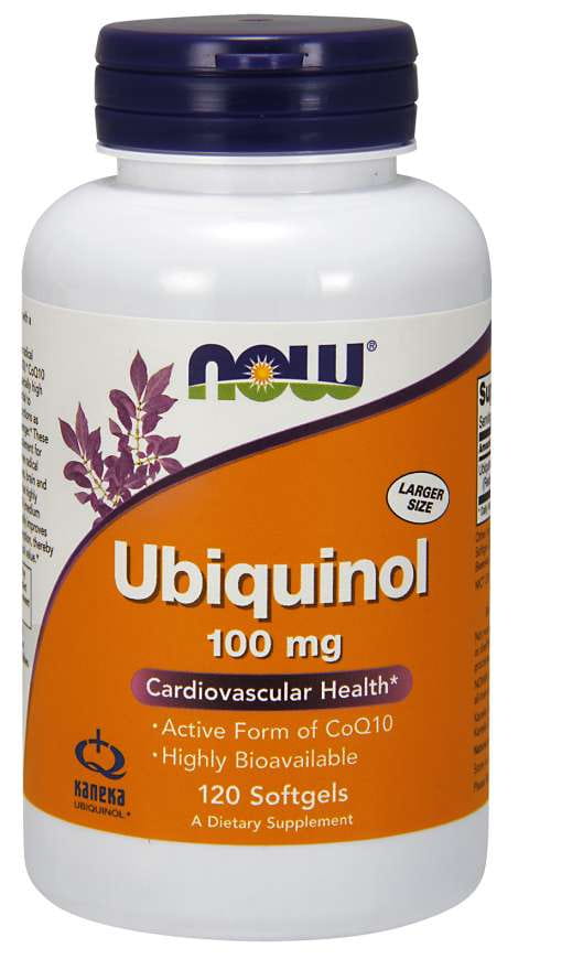 Ubiquinol coenzyme Q10 100 MG 120 gélules NOW FOODS