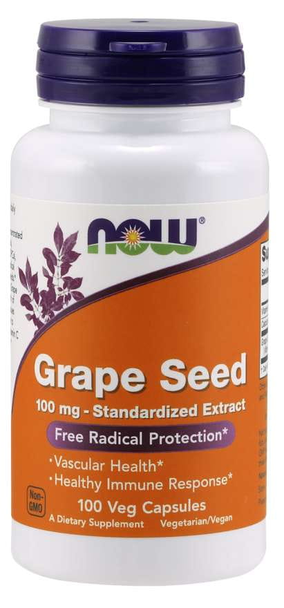 Extrait de pépins de raisin 100 MG 100 gélules NOW FOODS