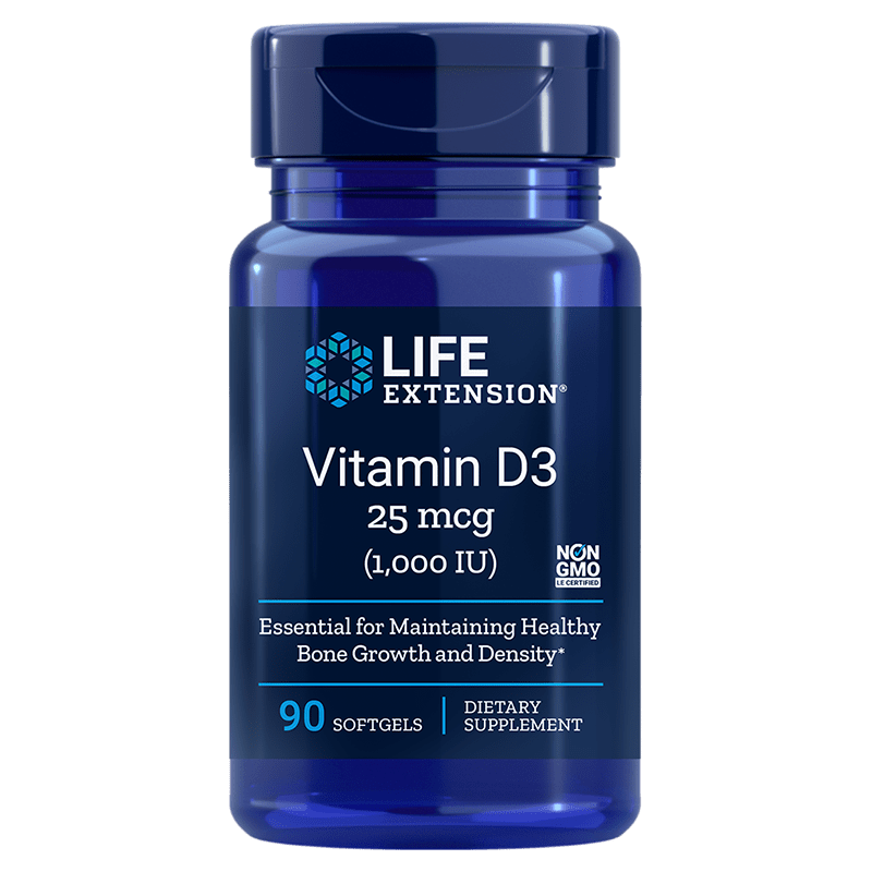 Vitamine D3 1000 ui 90 gélules PROLONGATION DE VIE