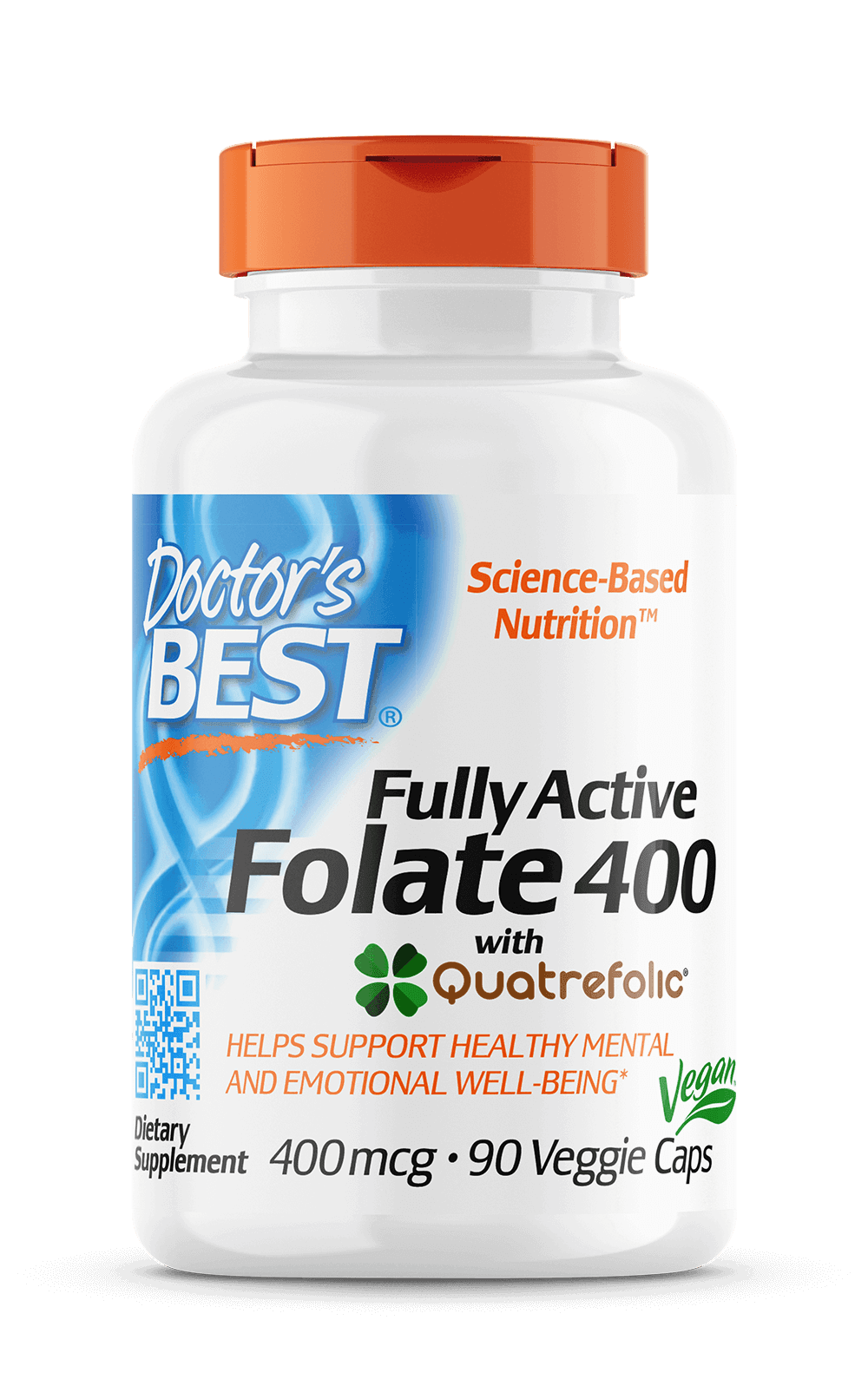 Folian quatrefolic 400 mcg 90 gélules DOCTOR'S BEST