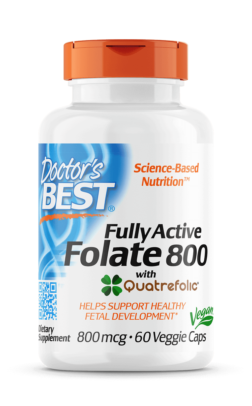 Folian quatrefolic 800 mcg 60 gélules DOCTOR'S BEST