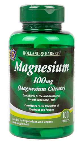 Magnésium citrate de magnésium 100 comprimés HOLLAND & BARRETT