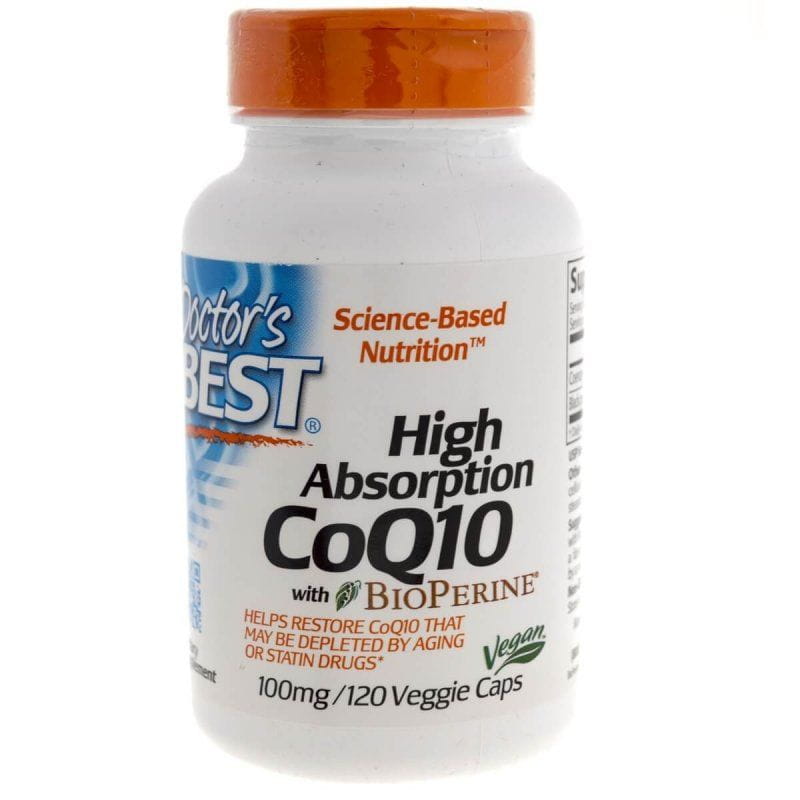 Coenzyme Q10 100 MG et pipérine biopérine vegan 120 gélules DOCTOR'S BEST