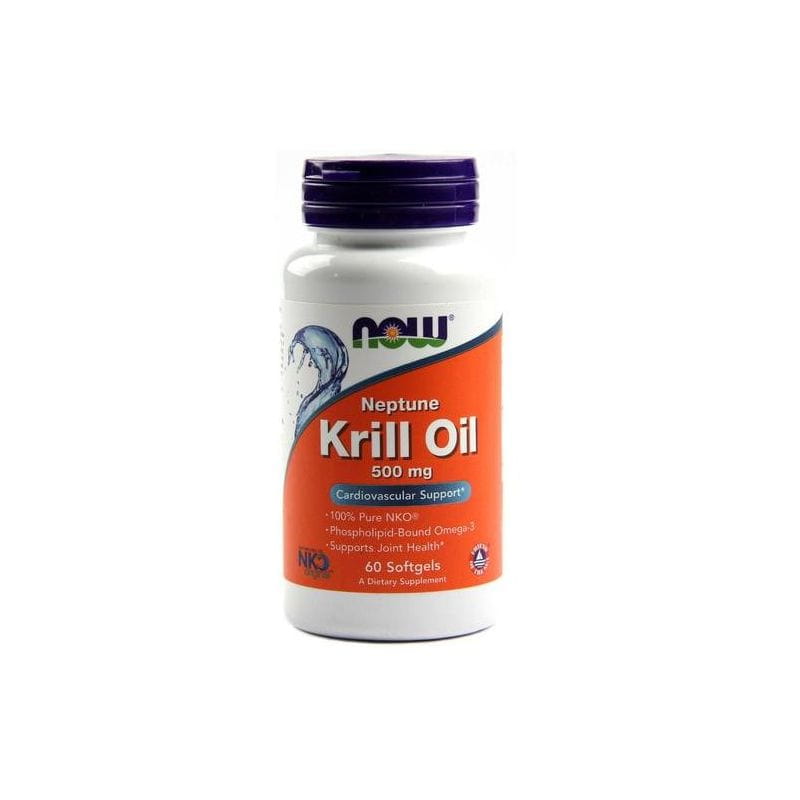 Huile de Krill 500 MG Neptune Huile de Krill DHA EPA 60 Capsules NOW FOODS