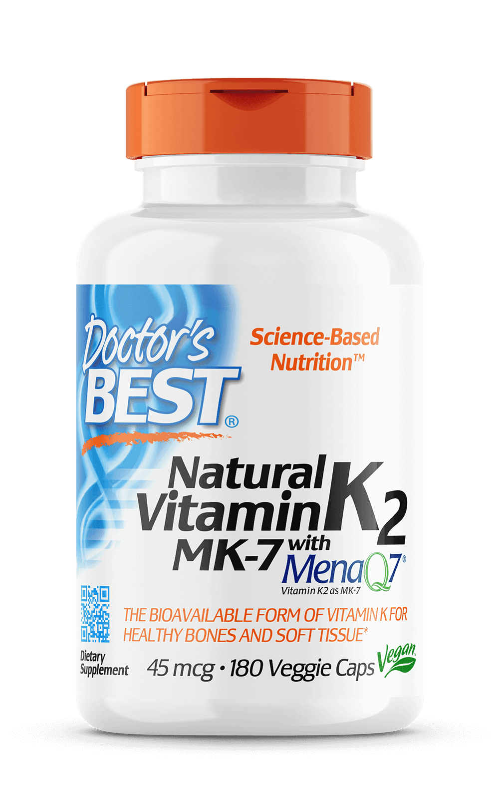 Vitamine K2 MK7 45 mcg 180 gélules DOCTOR'S BEST