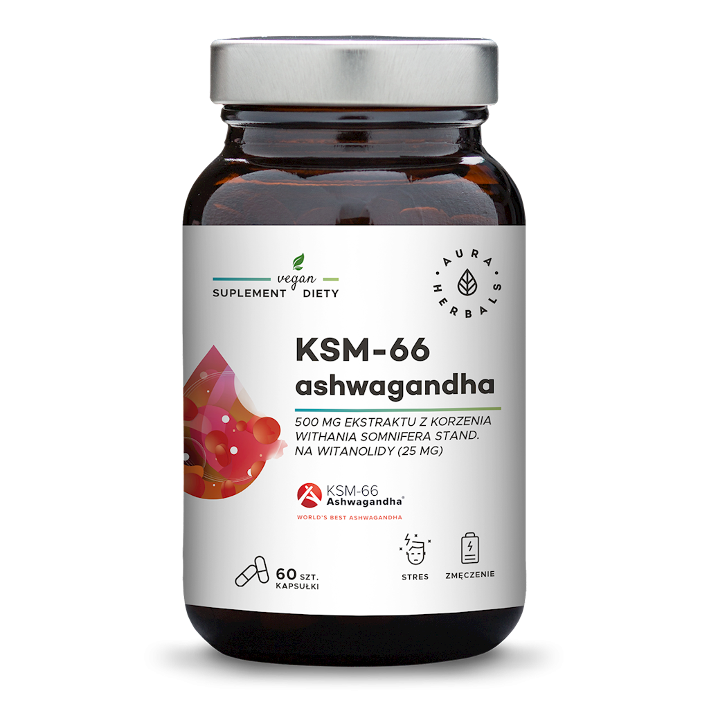 Ashwagandha KSM66 racine 500 MG 60 gélules AURA HERBALS