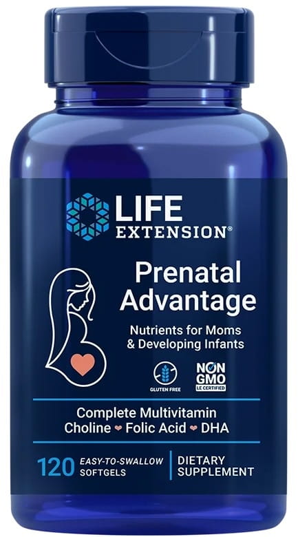Avantage prénatal pour les femmes enceintes 120 capsules LIFE EXTENSION