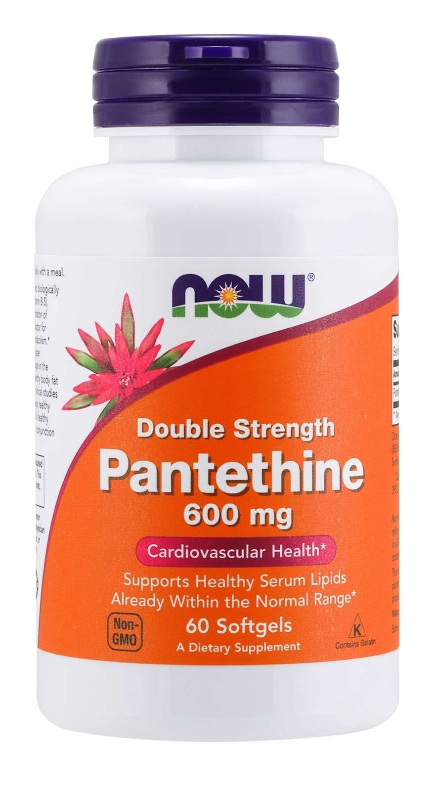 Pantéthine double concentration 600 MG 60 gélules NOW FOODS
