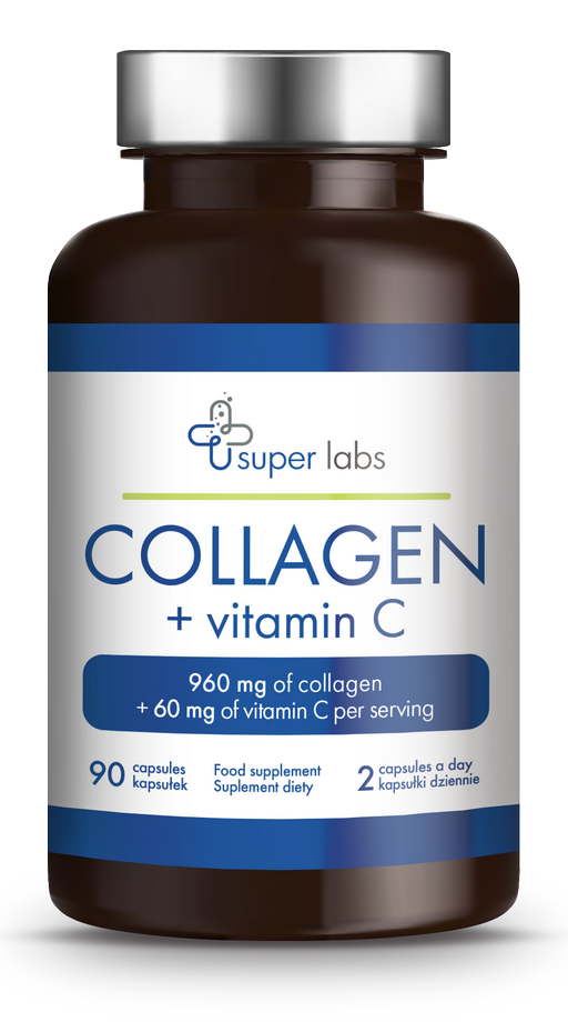 Collagène 480mg + Vitamine C 30mg 90 gélules SUPER LABS