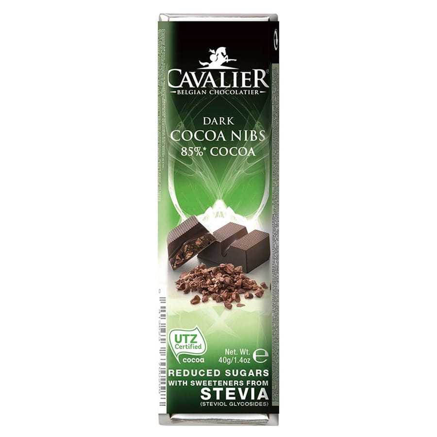 Tablette chocolat noir aux fèves de cacao torréfiées 40g CAVALIER