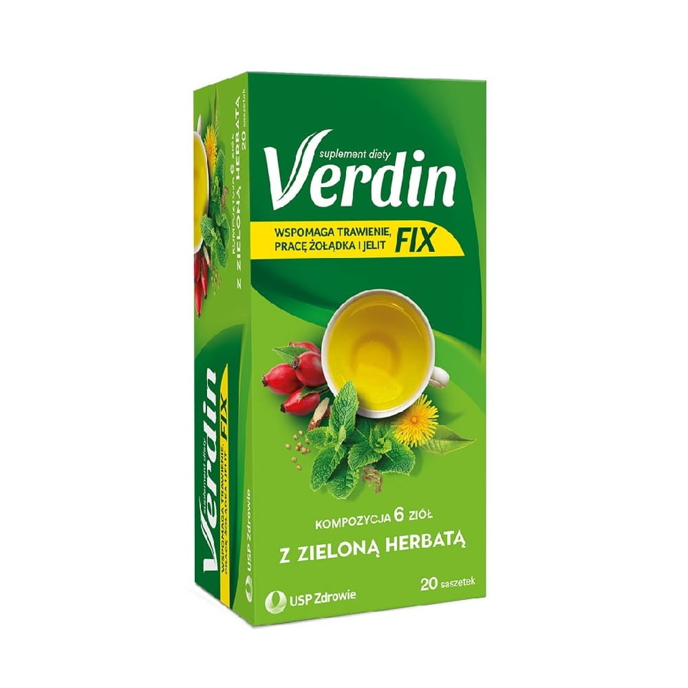 Fixer les herbes au thé vert 20 sachets VERDIN