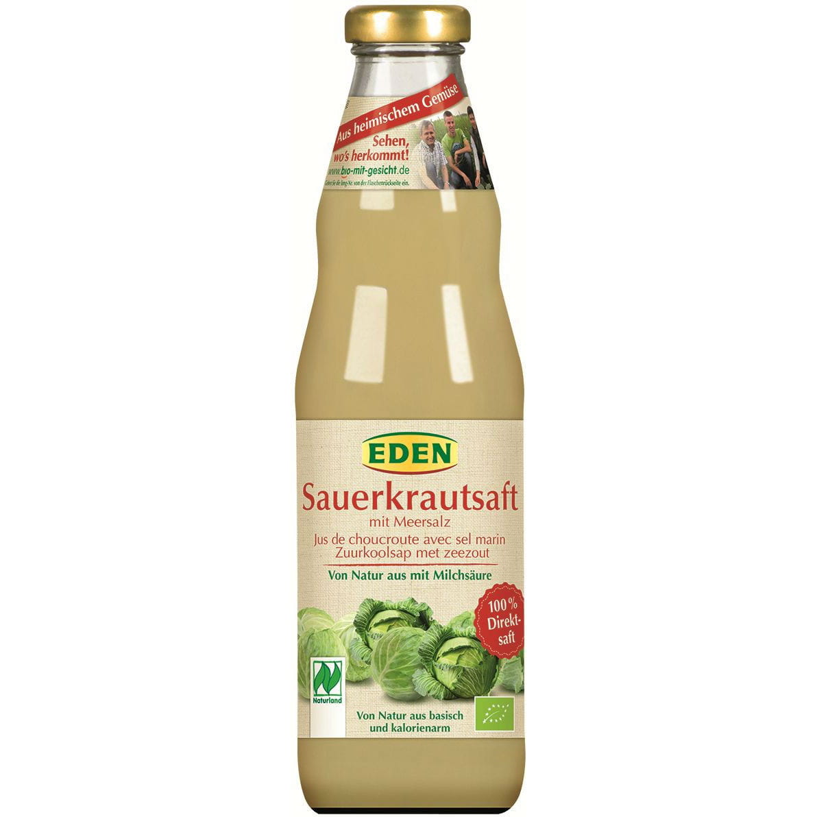 Jus de choucroute au sel marin BIO 750 ml - EDEN