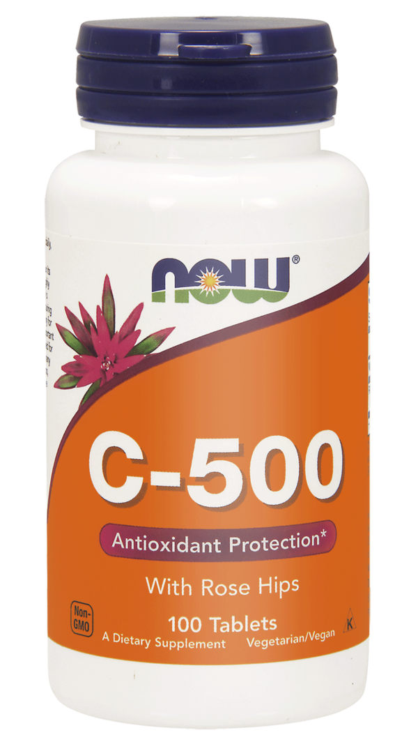 Vitamine C - 500 aux cynorrhodons 100tabl. MAINTENANT ALIMENTS