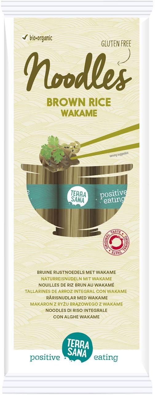 Nouilles de riz sans gluten (wakamé complet) BIO 250 g - TERRASANA