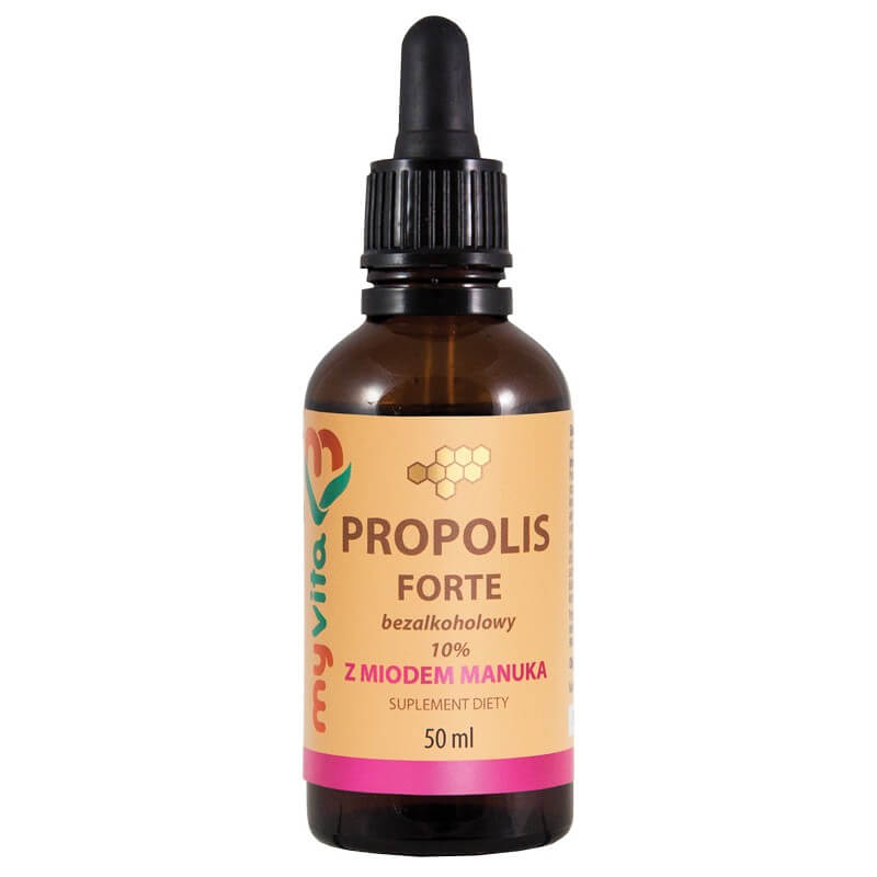 Propolis FORTE 10% 140 MG au miel de manuka 168 MG gouttes 50 ml MYVITA