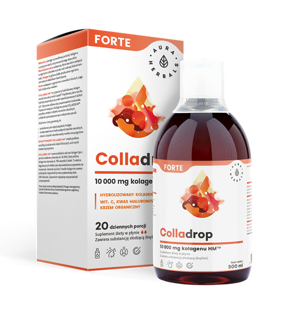Colladrop FORTE collagène marin 10000mg 500ml AURA HERBALS