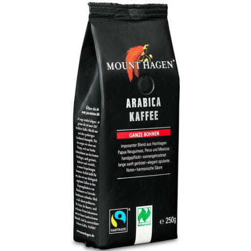 Café en grains Arabica torréfié équitable BIO 250 g - MOUNT HAGEN