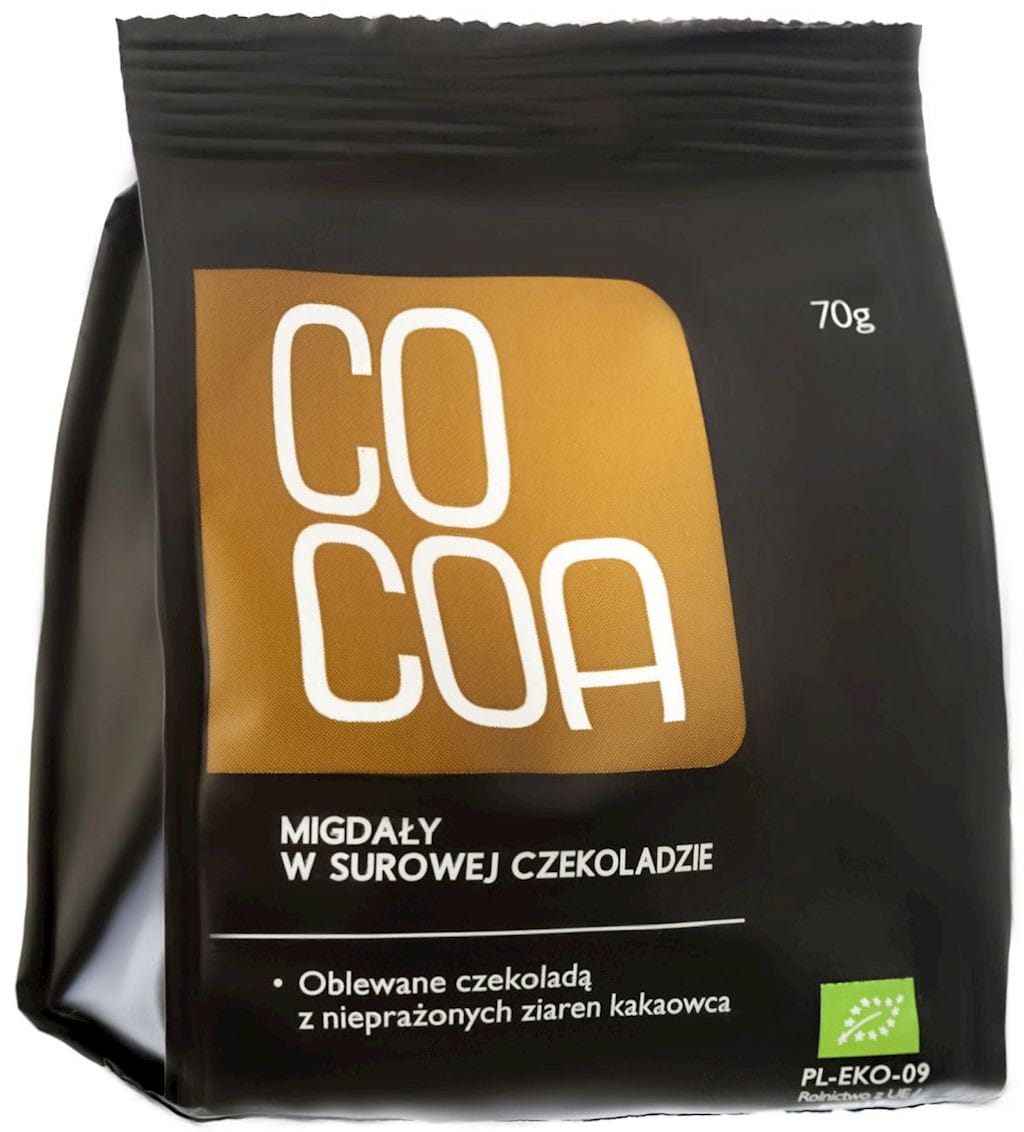 Amandes crues au chocolat BIO 70 g - CACAO